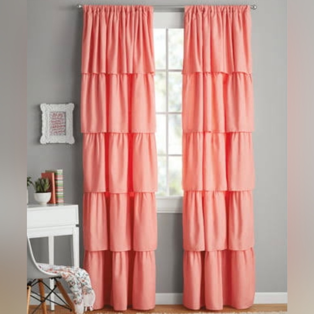 Ruffle curtains 42x84 - 2 panels